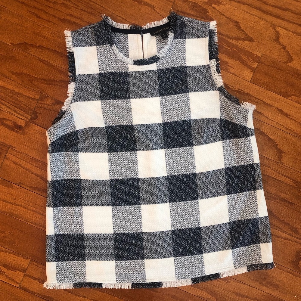Gingham Tweed Shell